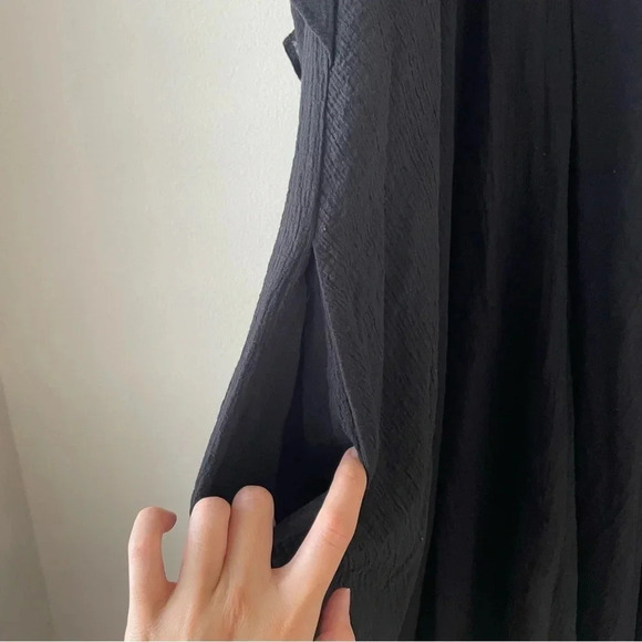 COS Ruffled Cap Sleeve Mini Dress Flowy Black 
Size 4 - Picture 11 of 13